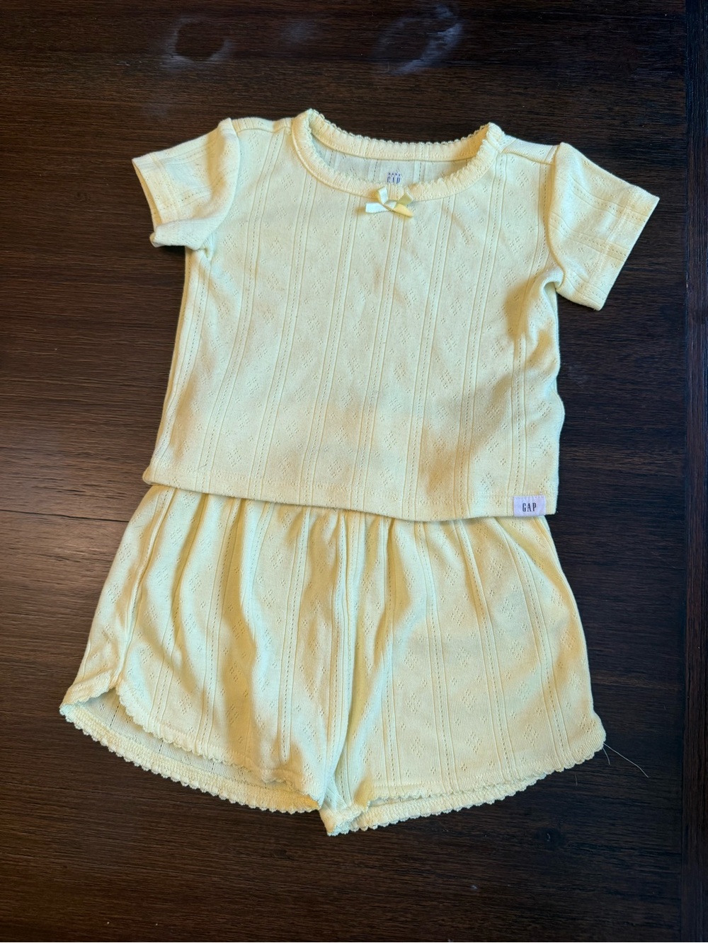 GAP Baby Yellow Knit Sleep Bottoms girls
